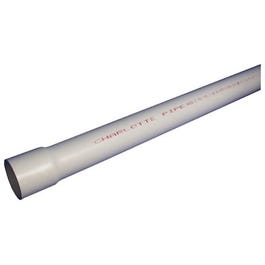 Schedule 40 DWV PVC Pipe, Bell End, Foam Core, 4-In. x 20-Ft.