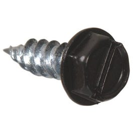 Sheet Metal Self-Piercing Screws, Hex Head, Slotted Gutter, Brown, 7 x 1/2-In., 1-Lb.