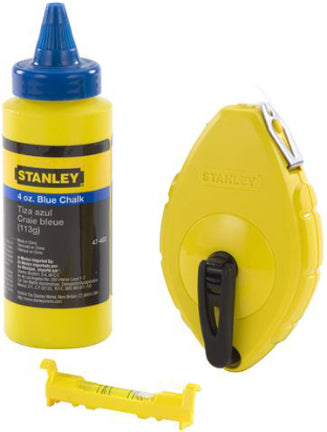 3PC CHALK REEL CHALK  LINE LVL