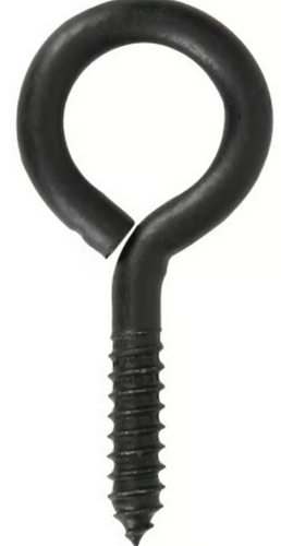 Hillman Durasteel Screw Eye Black Flagged (0.363 x 3-7/8) 190 lbs