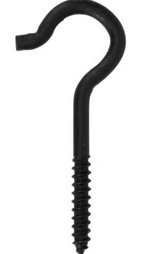 Hillman Durasteel Ceiling Hook Flagged Black (#2 x 4-7/16) 75 lbs