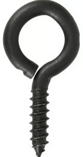 Hillman Durasteel Screw Eye Black Flagged (0.307 x 2-7/8) 120 lbs