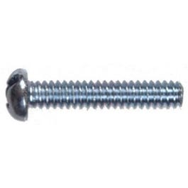 Machine Screws, Slotted Round Head, Zinc-Plated, 8-32 x 3/4-In., 100-Pk.