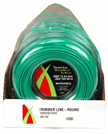 Maxpower Residential Grade Round Trimmer Line, Green .080