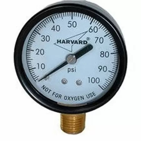 American Granby EIPG1002-4LNL Pressure Gauge, 0-100 # 2x 1/4Lm. ; 100 PSI Water Pressure Gauge 2 Dial Brass 1/4 Male NPT Well Pump or Air Gauge