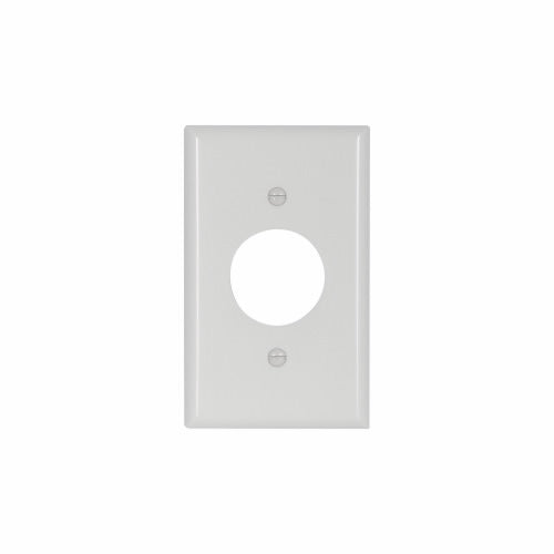 Eaton Cooper Wiring Single Receptacle Wallplate, Ivory (1.406 Hole, Ivory)