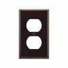 Eaton Cooper Wiring Duplex Receptacle Wallplate, Brown (1 Gang, Brown)