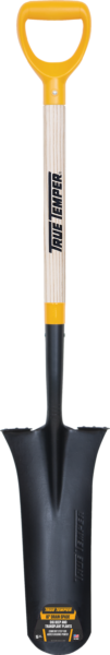 True Temper Drain Spade With Comfort Step Aand D-Grip On Hardwood Handle