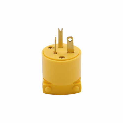 Eaton Cooper Wiring Arrow Hart Straight Blade Plug 20A, 250V Yellow (250V, Yellow)