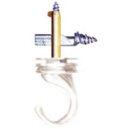 Driller Hook, Ceiling, White, 40-Lb.