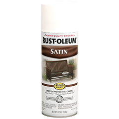 Rust-Oleum® Satin Enamel Spray White (340g, White)