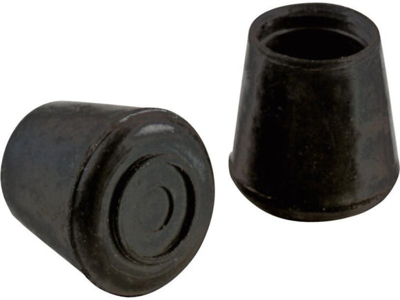 Shepherd Hardware 1/2-Inch Inside Diameter Rubber Leg Tips, 4-Pack, Black