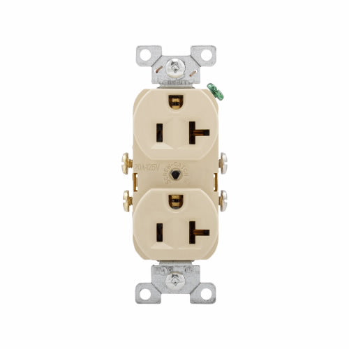 Eaton Cooper Wiring Commercial Specification Grade Duplex Receptacle 20A, 125V Ivory (125V, Ivory)