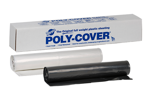 Warp Brothers Poly-Cover® Genuine Plastic Sheeting 20' x 100' x 6 Mil (20' x 100' x 6 Mil, Black)