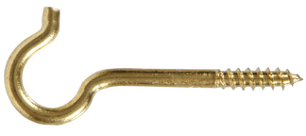 .207X3-5/8 SOLID BRASS SCREW HOOK