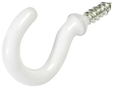 3/4 WHITE VINYL COATED CUP HOOK