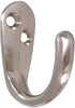 SINGLE SATIN NICKEL CLOTHES HOOK