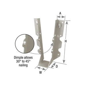 MiTek Slant Nail Face Mount Joist Hanger
