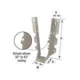 MiTek Slant Nail Face Mount Joist Hanger