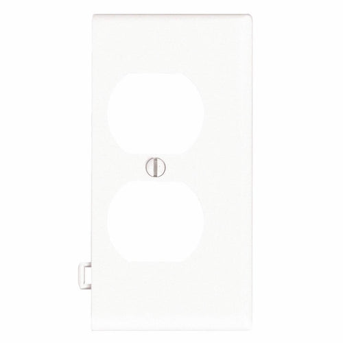 Leviton Duplex End Sectional 1-Gang Plastic Outlet Wall Plate, White