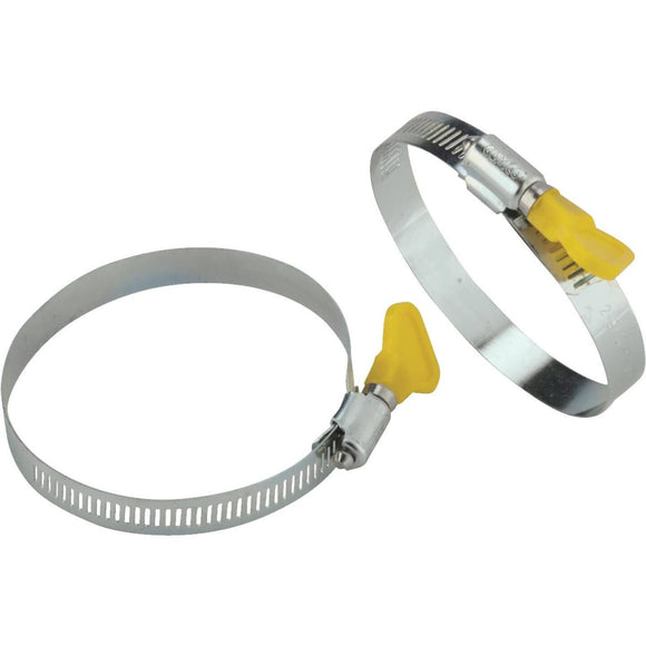 Camco 3 In. Twist-It Clamp RV Sewer Hose Connector, (2-Pack)