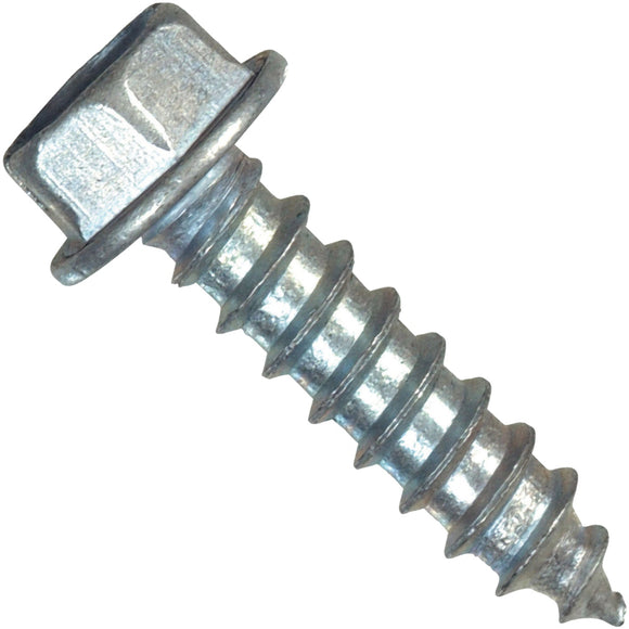 Hillman #8 x 3/4 In. Slotted Hex Washer Head Zinc Sheet Metal Screw (100 Ct.)