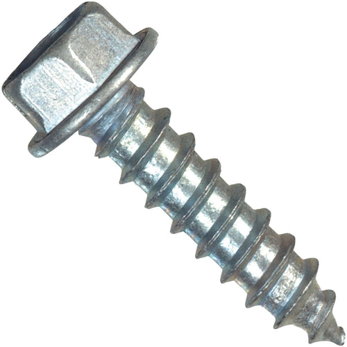 Hillman #14 x 3/4 In. Slotted Hex Washer Head Zinc Sheet Metal Screw (100 Ct.)