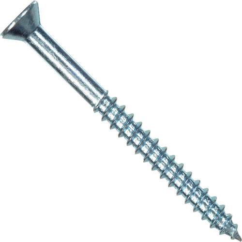 Hillman #8 x 3/4 In. Flat Head Phillips Zinc Wood Screw (100 Ct.)