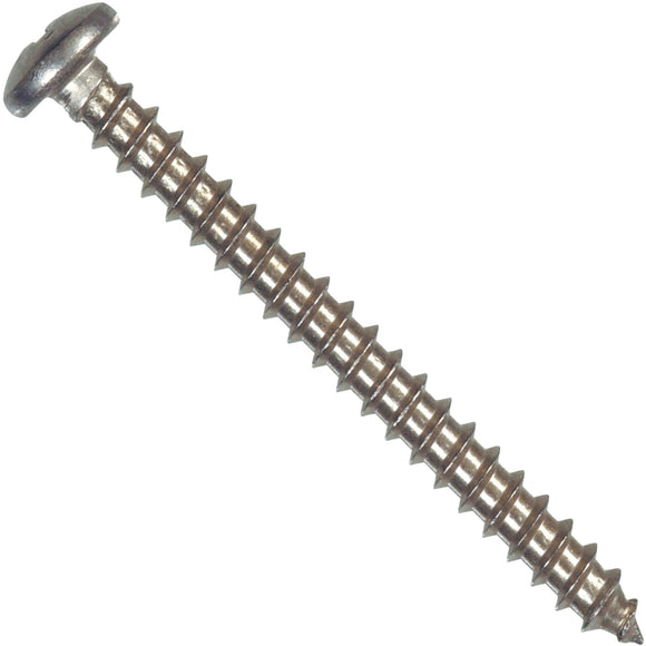 Hillman #6 x 1/2 In. Phillips Pan Head Stainless Steel Sheet Metal Screw (100 Ct.)