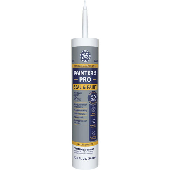 GE Painter's Pro 10.1 Oz. White Window & Door Siliconized Acrylic Caulk