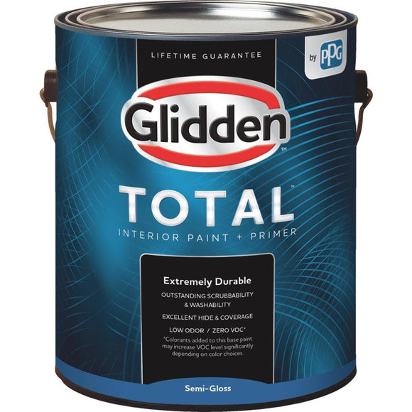 Glidden Total Interior Paint + Primer Semi-Gloss Midtone Base 1 Gallon