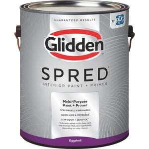 Glidden Spred Interior Paint + Primer Eggshell White & Pastel Base 1 Gallon