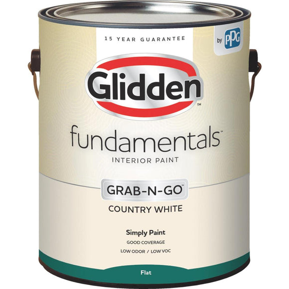 Glidden Fundamentals Grab-N-Go Country White Flat 1 Gallon