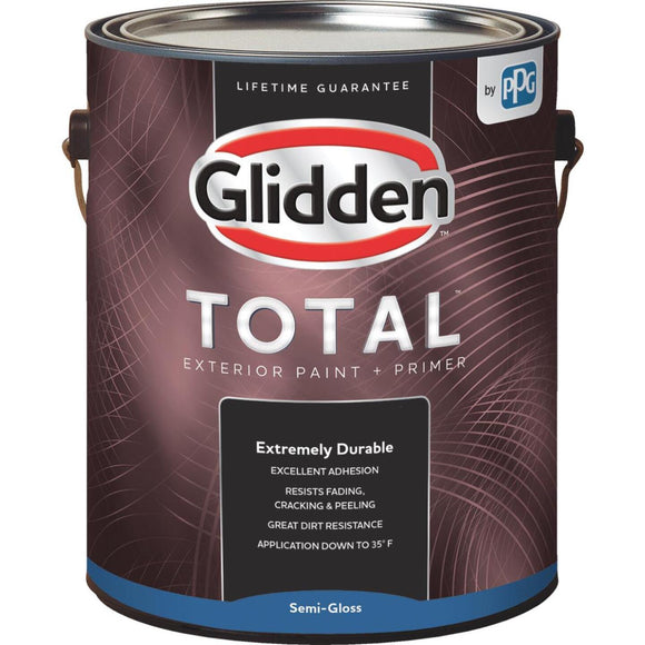 Glidden Total Exterior Paint + Primer Semi-Gloss Midtone Base 1 Gallon