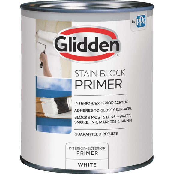 Glidden Stain Block Primer; Interior/Exterior Primer Quart