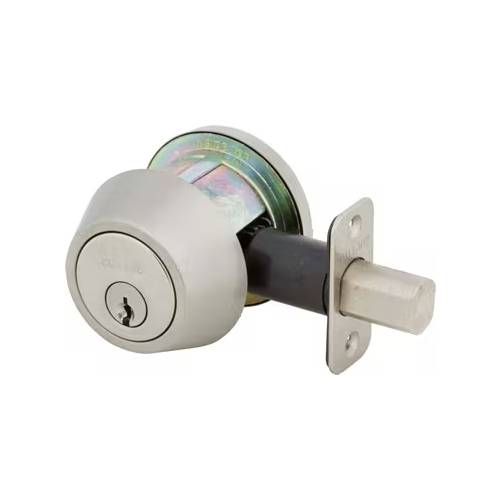 Delaney Hardware Single Cylinder Deadbolt Satin Nickel View Pack