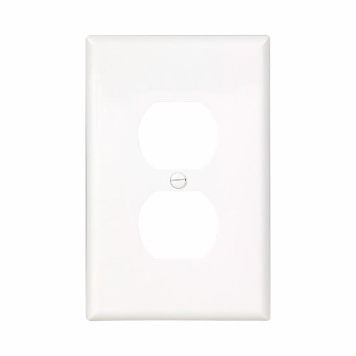 Eaton Cooper Wiring Duplex Receptacle Wallplate, White 1 Gang (White, 1 Gang)