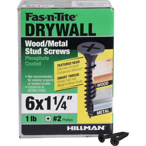 Fas-N-Tite Smart Thread Drywall Screws #6 X 1-1/4