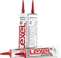 Sashco 10.5oz Sashco Sealants White Lexel Adhesive Caulk,