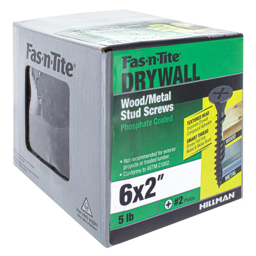 Fas-N-Tite Smart Thread Drywall Screws #6 X 2
